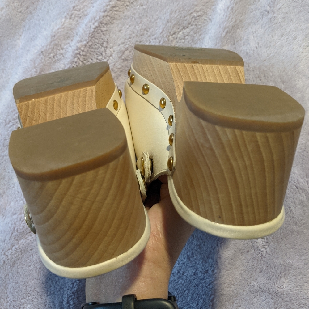 JCREW SWEDISH CLOGS STUDDED LEATHER SZ 7.5 - Picture 7 of 8